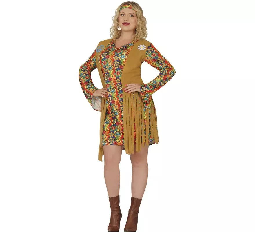 Translation missing: pt-PT.Disfraz de Hippie corto para mujer