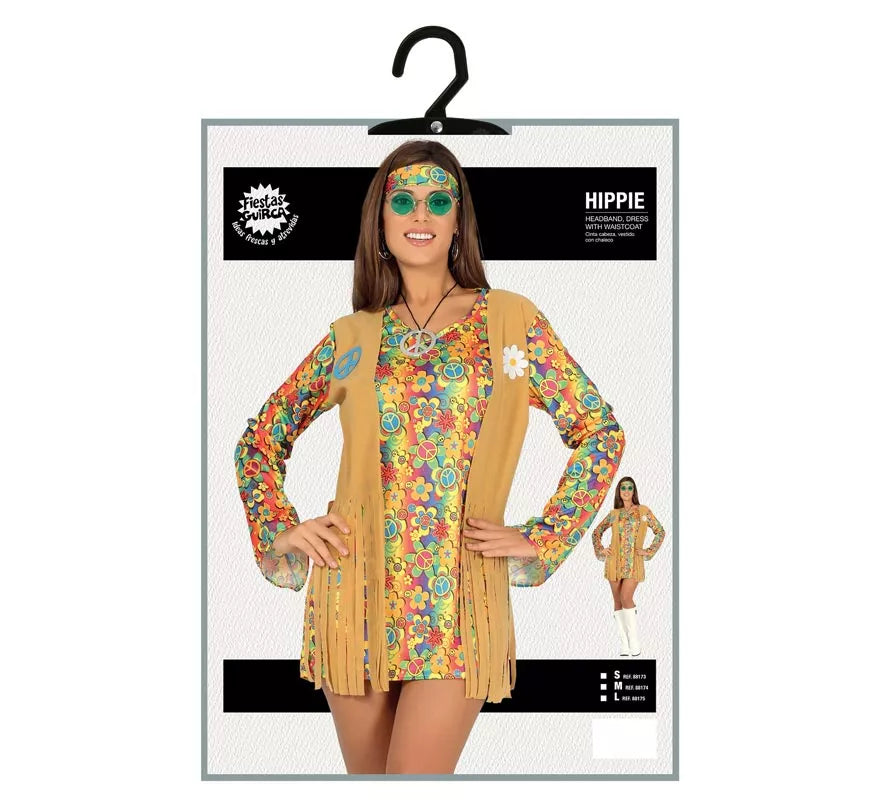 Translation missing: pt-PT.Disfraz de Hippie corto para mujer