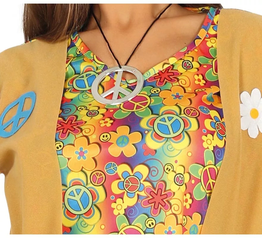 Disfraz de Hippie corto para mujer