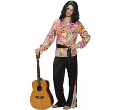 Fato de figuras hippie com cinto para homem