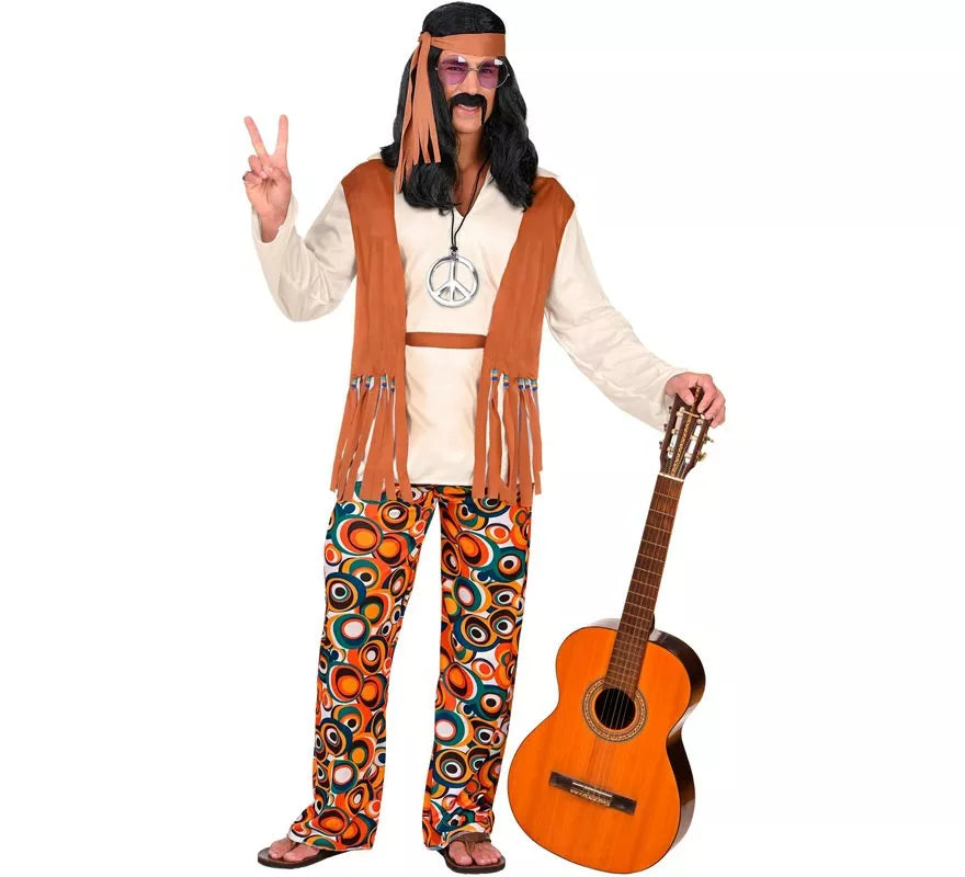 Translation missing: pt-PT.Disfraz de Hippie flecos largos para hombre