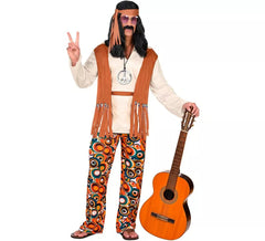 Fato de hippie com franjas compridas para homem