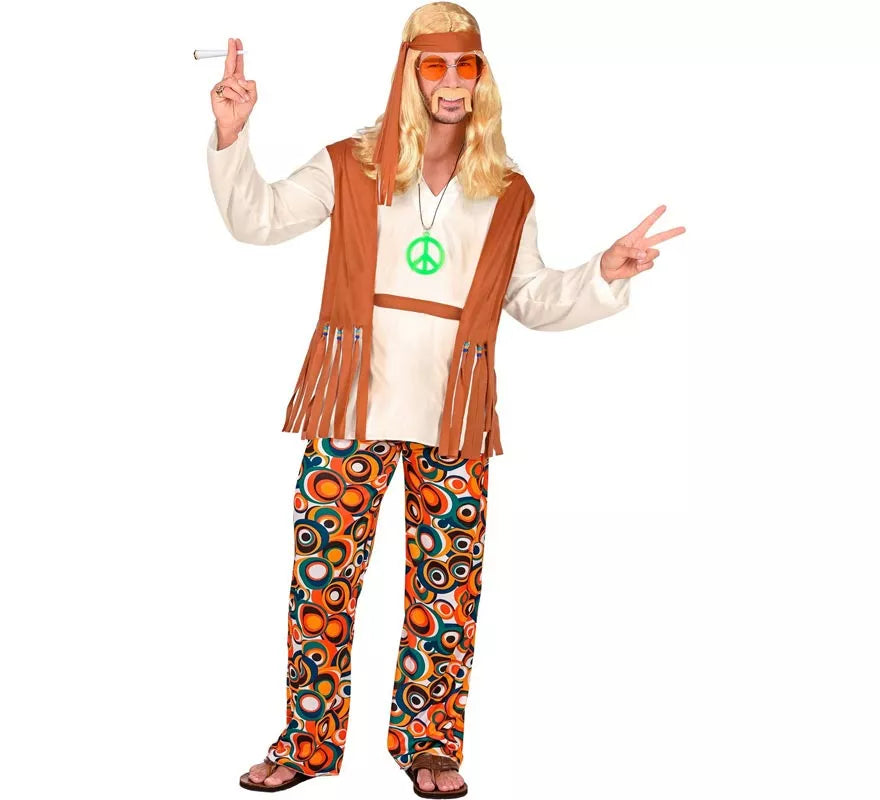 Translation missing: pt-PT.Disfraz de Hippie flecos largos para hombre