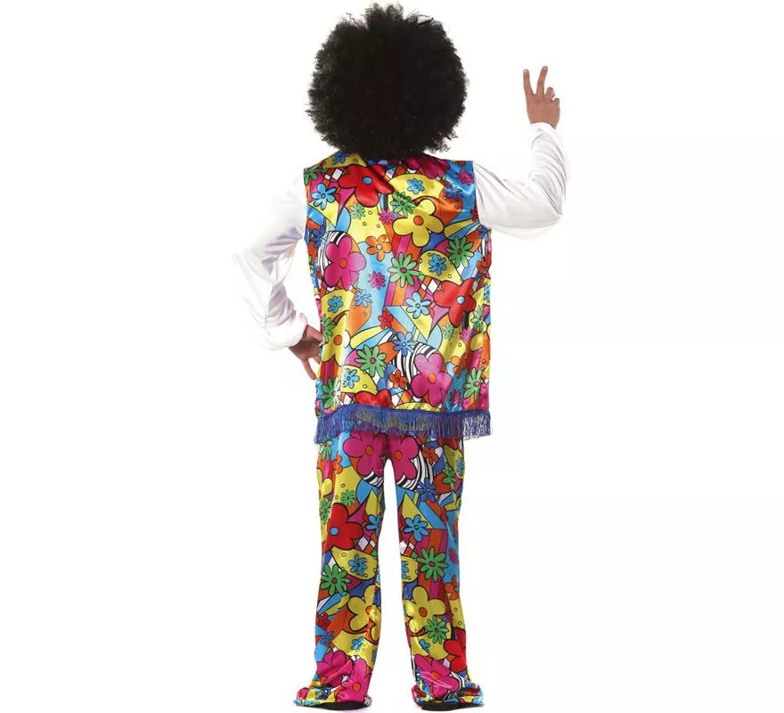 Translation missing: pt-PT.Disfraz de Hippie Floreado para hombre