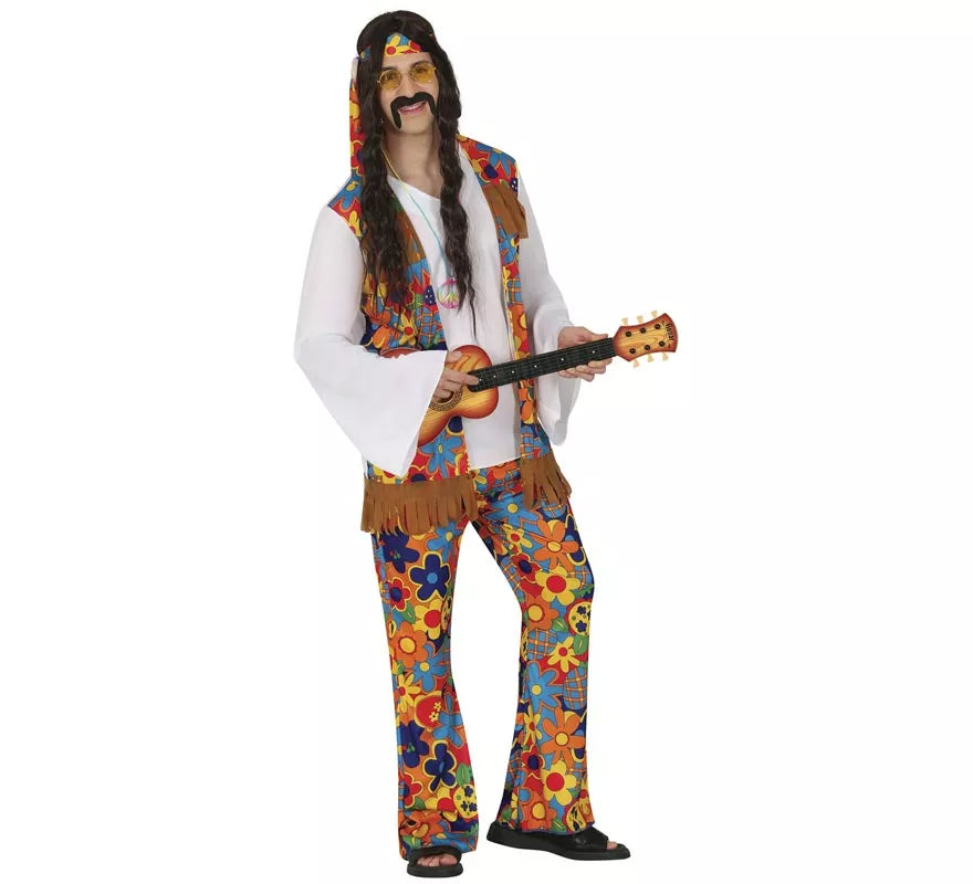 Translation missing: pt-PT.Disfraz de Hippie Flower para hombre