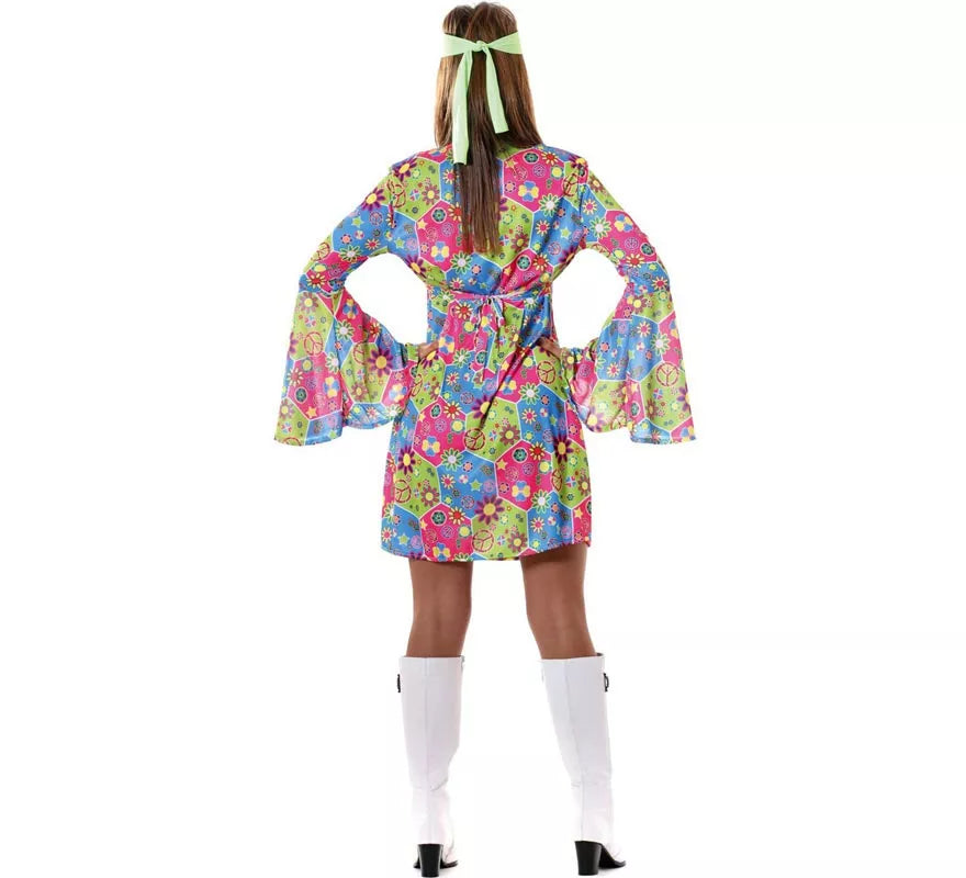 Translation missing: pt-PT.Disfraz de Hippie Flower Power para mujer