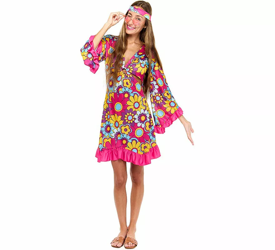 Translation missing: pt-PT.Disfraz de Hippie Margaritas para mujer