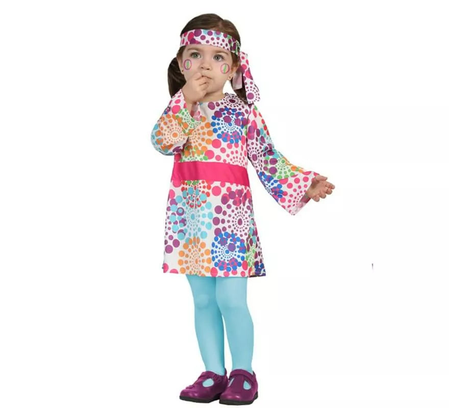 Translation missing: pt-PT.Disfraz de Hippie Multicolor para niña y bebé