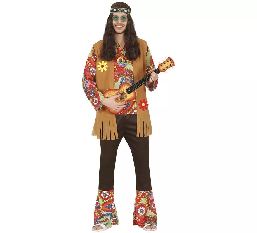 Translation missing: pt-PT.Disfraz de Hippie Paz y Amor para hombre