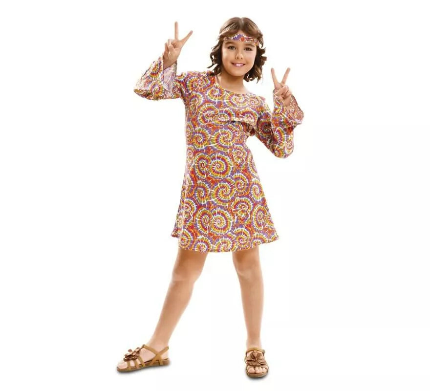 Translation missing: pt-PT.Disfraz de Hippie Psicodélica para niña