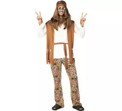 Fato de hippie psicodélico masculino