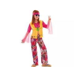 Fato de hippie rosa para menina