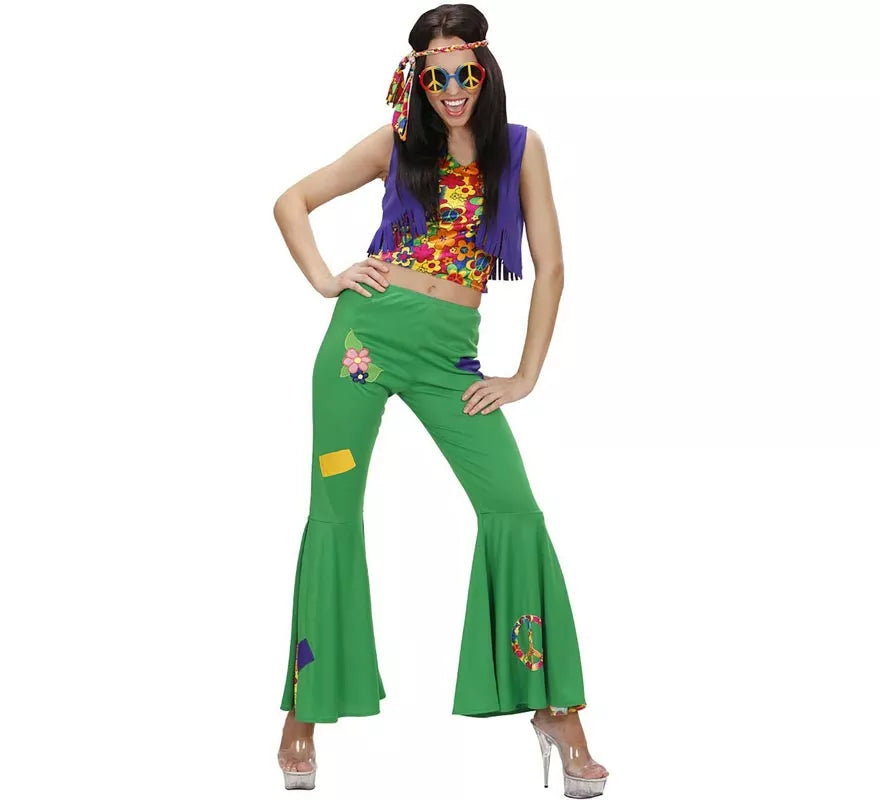 Translation missing: pt-PT.Disfraz de Hippie verde para mujer