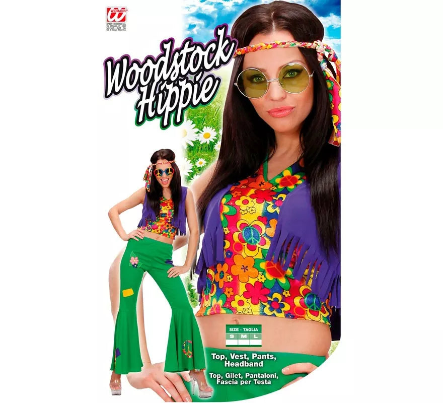 Translation missing: pt-PT.Disfraz de Hippie verde para mujer