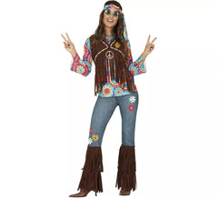 Fato de hippie com colete para mulher