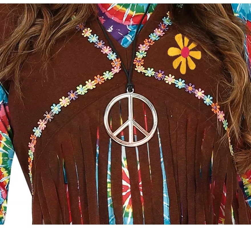 Translation missing: pt-PT.Disfraz de Hippy con Chaleco para mujer