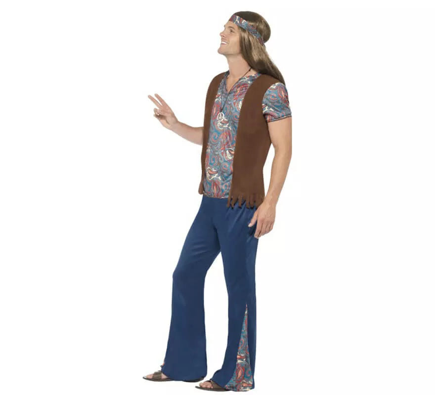 Translation missing: pt-PT.Disfraz de Hippy Multicolor para hombre