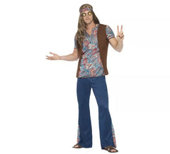 Fato de hippie multicolor para homem