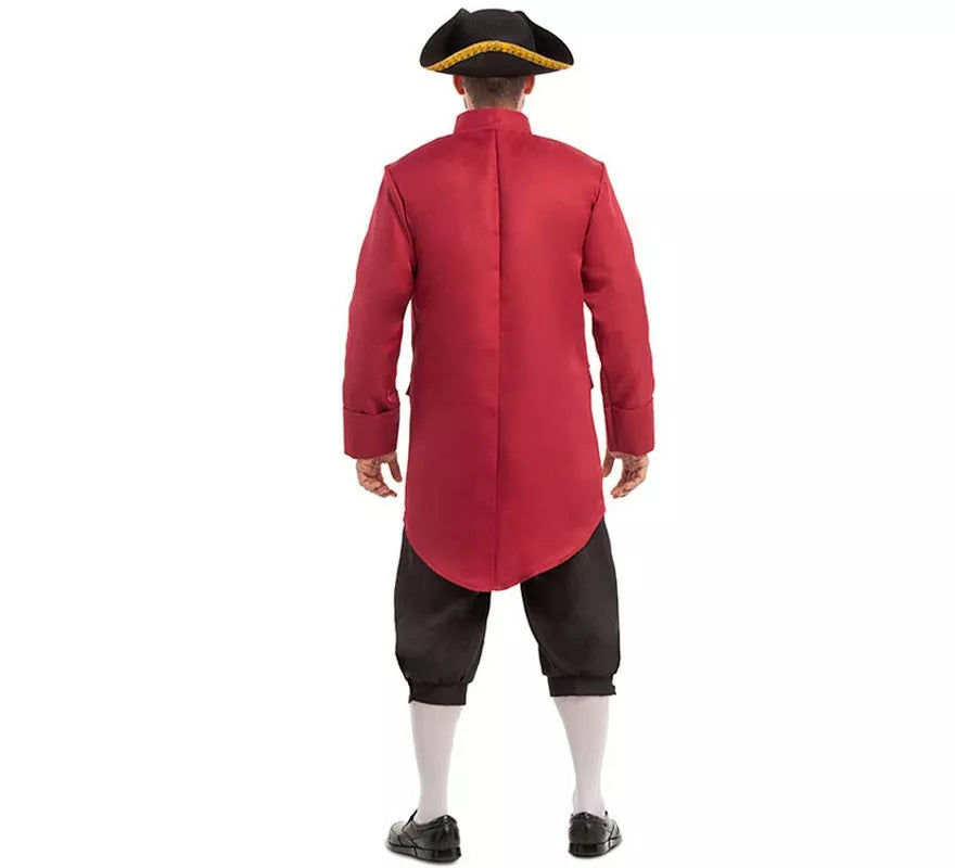 Translation missing: pt-PT.Disfraz de Hombre Colonial rojo y negro para hombre