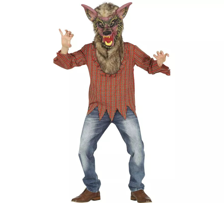 Translation missing: pt-PT.Disfraz de Hombre Lobo con colmillos para niño