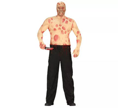 Fato de Burnt Man Halloween para homem