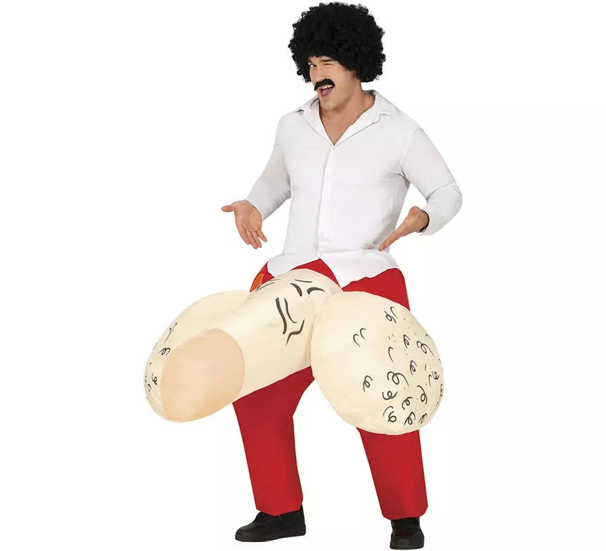 Disfraz de Huevón hinchable o inflable para hombre