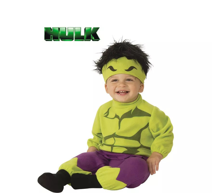 Disfraz de Hulk con gorro para bebé