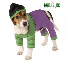 Fato de Hulk com chapéu para cachorro