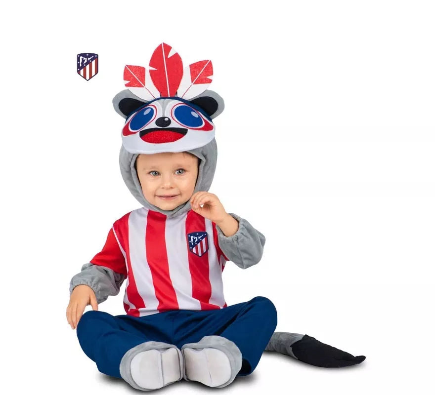 Translation missing: pt-PT.Disfraz de Indi Atlético de Madrid rojo y blanco para bebé