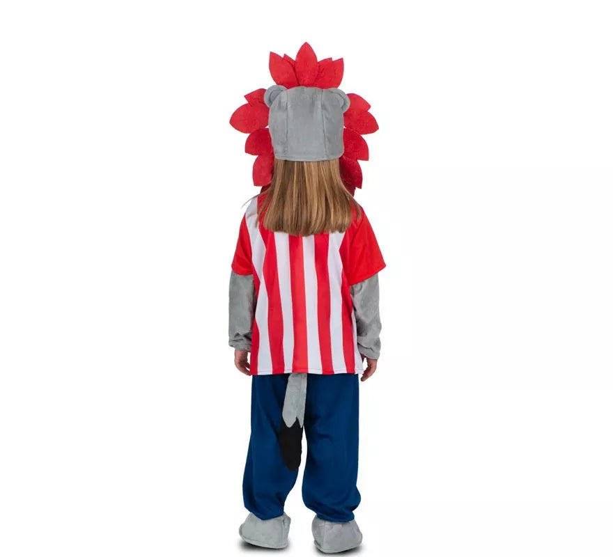 Translation missing: pt-PT.Disfraz de Indi Atlético de Madrid rojo y blanco para niño