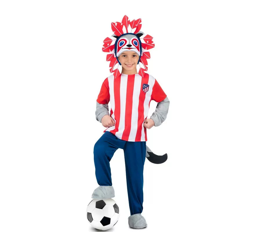 Translation missing: pt-PT.Disfraz de Indi Atlético de Madrid rojo y blanco para niño