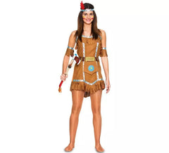Fato de Índia castanha para mulher