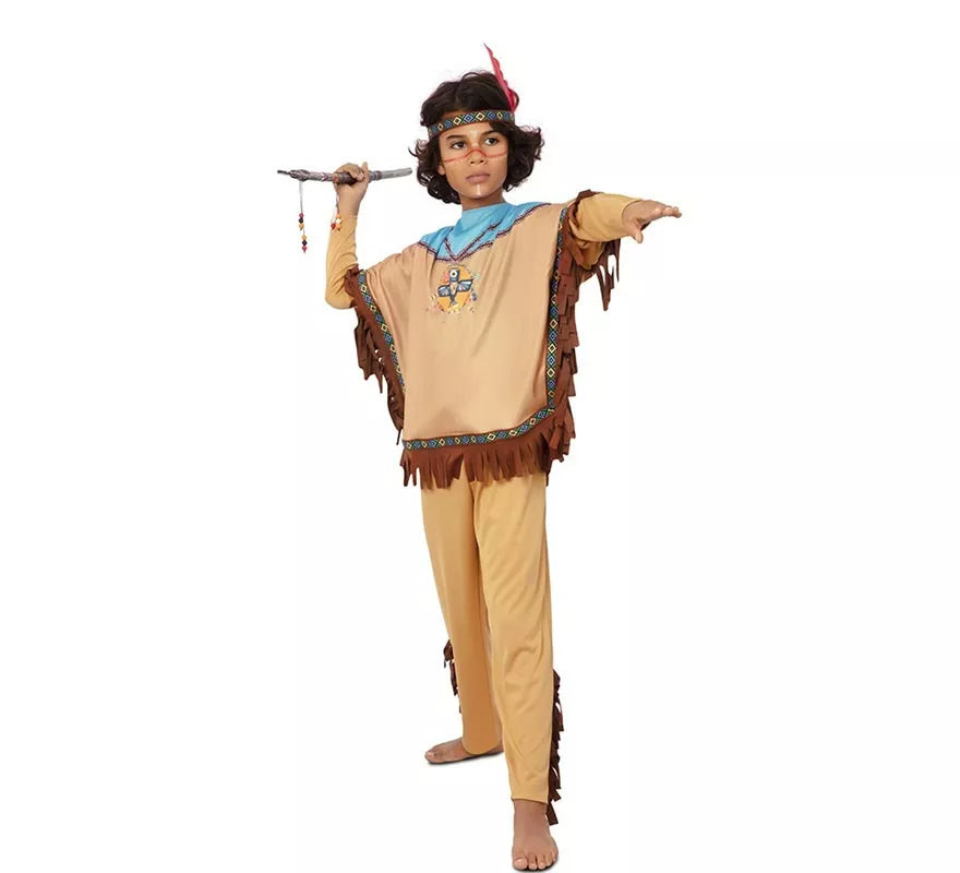 Translation missing: pt-PT.Disfraz de Indio Apache con tocado para niño