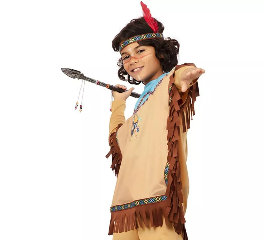 Translation missing: pt-PT.Disfraz de Indio Apache con tocado para niño