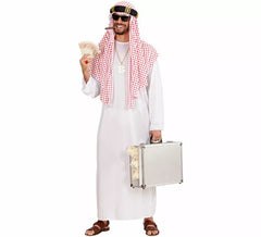 Fato de Sheik Árabe Milionário para Homens