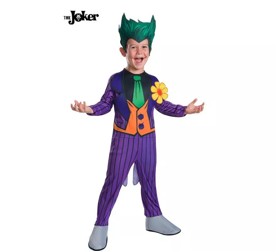 Translation missing: pt-PT.Disfraz de Joker clásico con tocado para niño