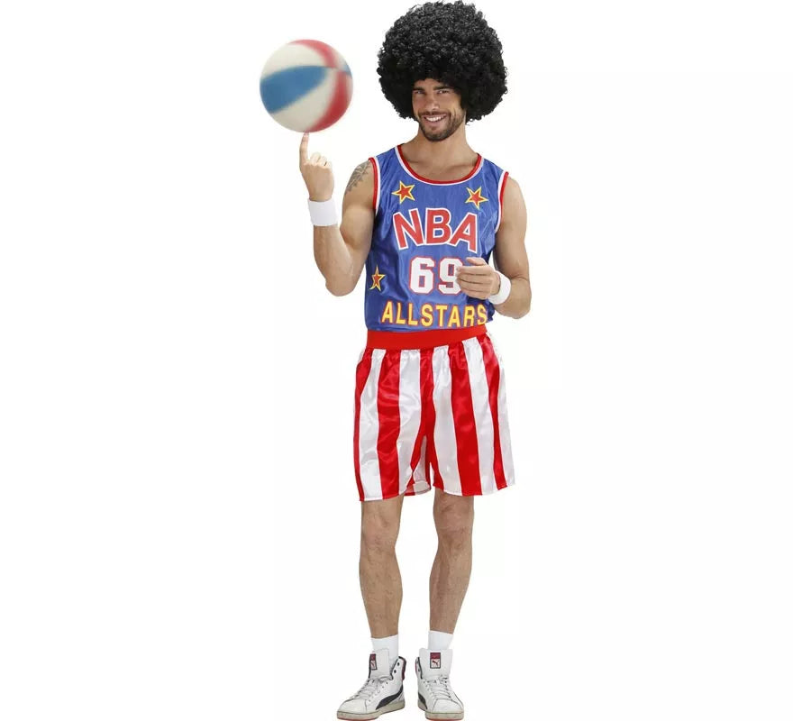 Translation missing: pt-PT.Disfraz de Jugador de Baloncesto azul y rojo para hombre