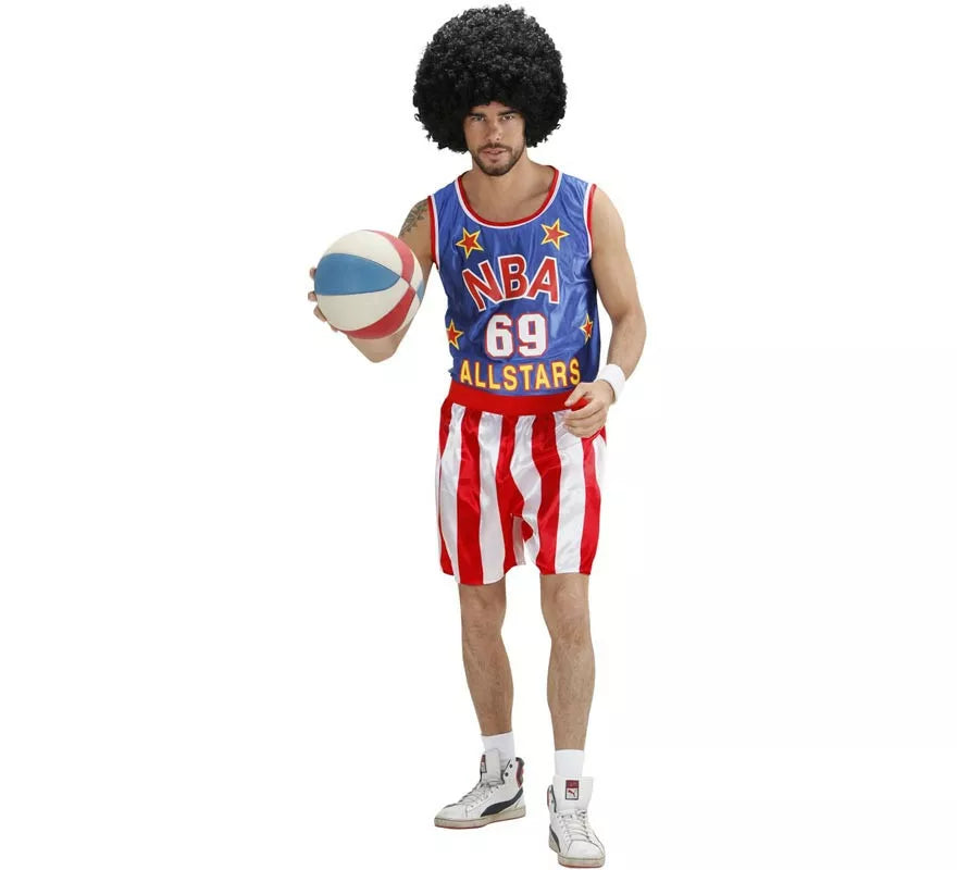 Translation missing: pt-PT.Disfraz de Jugador de Baloncesto azul y rojo para hombre