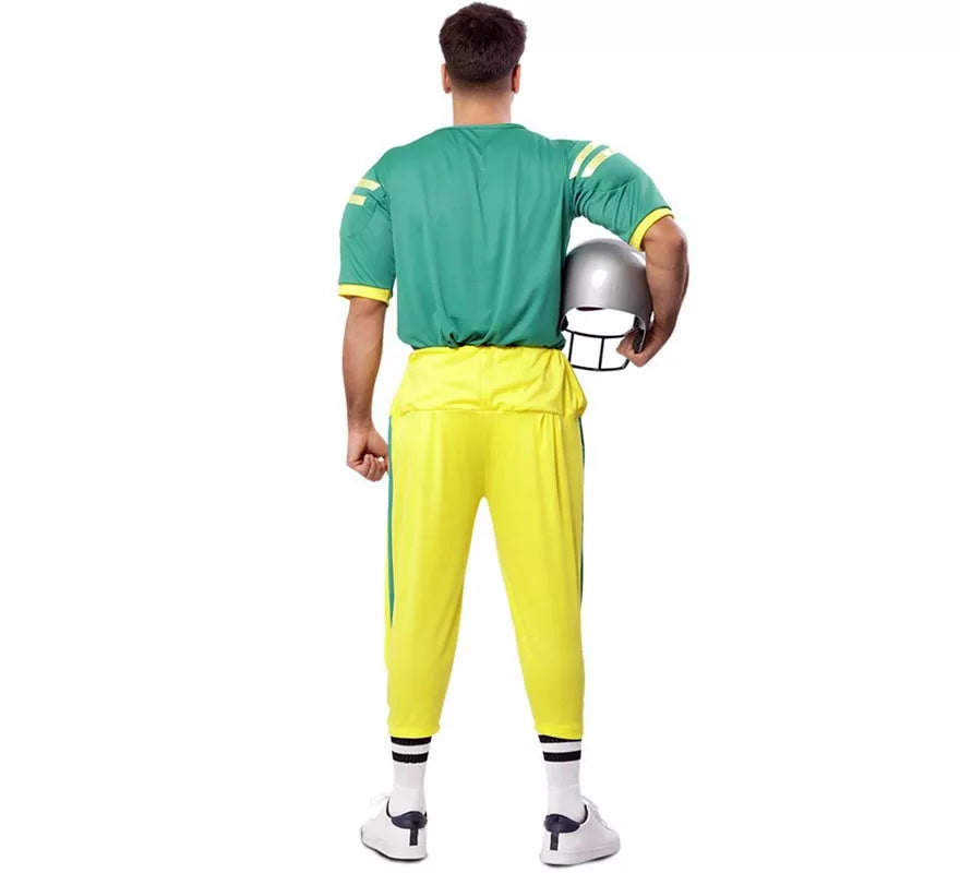 Translation missing: pt-PT.Disfraz de Jugador de Fútbol Americano Verde para hombre