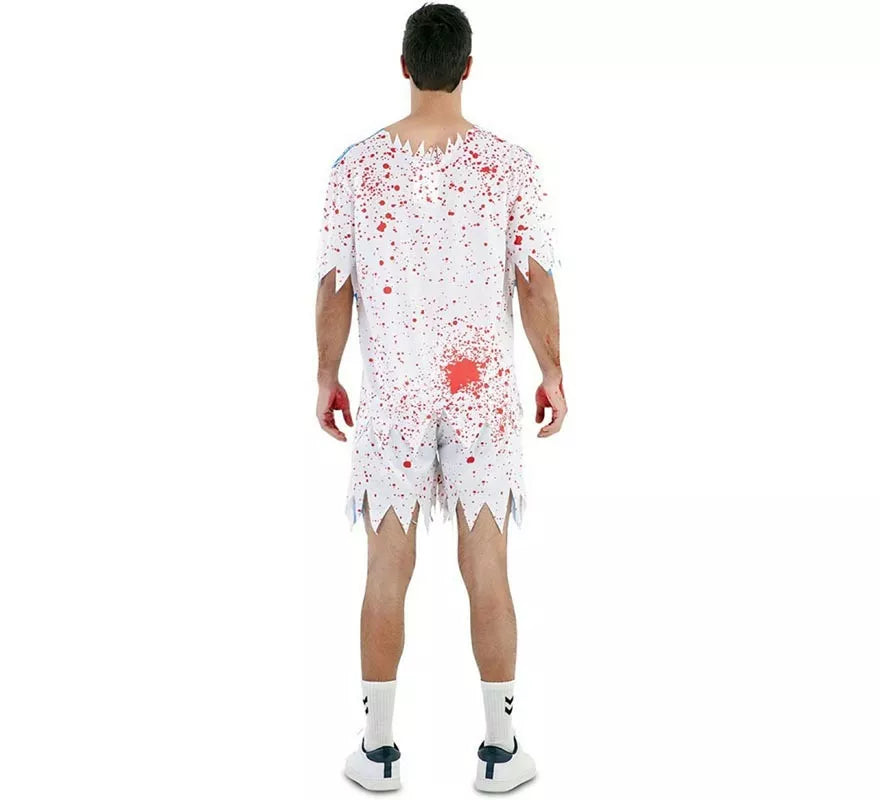 Translation missing: pt-PT.Disfraz de Jugador de Fútbol Zombie blanco para hombre