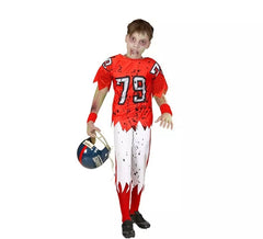Fato de jogador de rugby zumbi para meninos