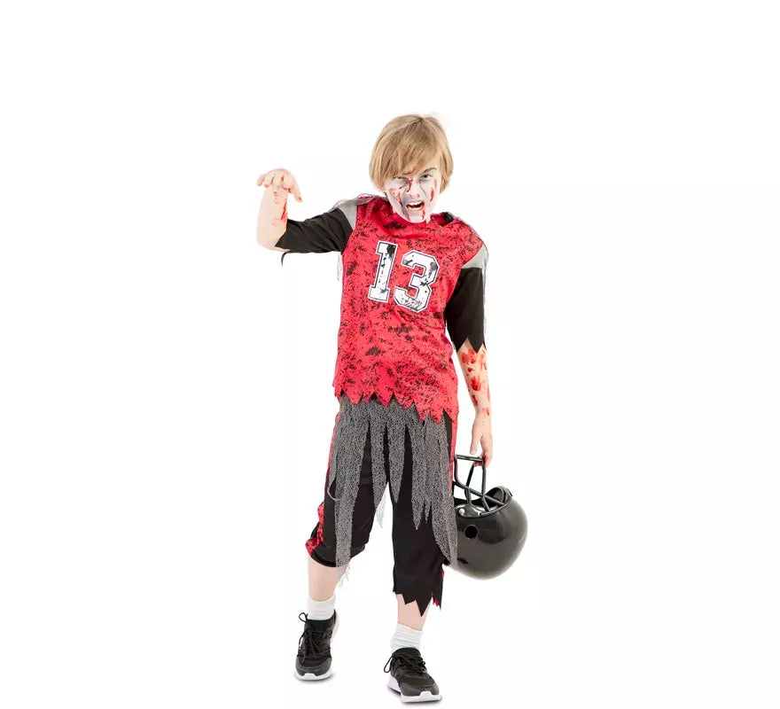 Translation missing: pt-PT.Disfraz de Jugador Fútbol Americano Zombie para niño