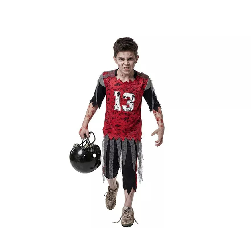 Translation missing: pt-PT.Disfraz de Jugador Fútbol Americano Zombie para niño