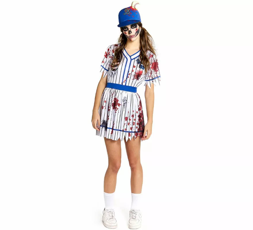 Translation missing: pt-PT.Disfraz de Jugadora de Béisbol Zombie para mujer