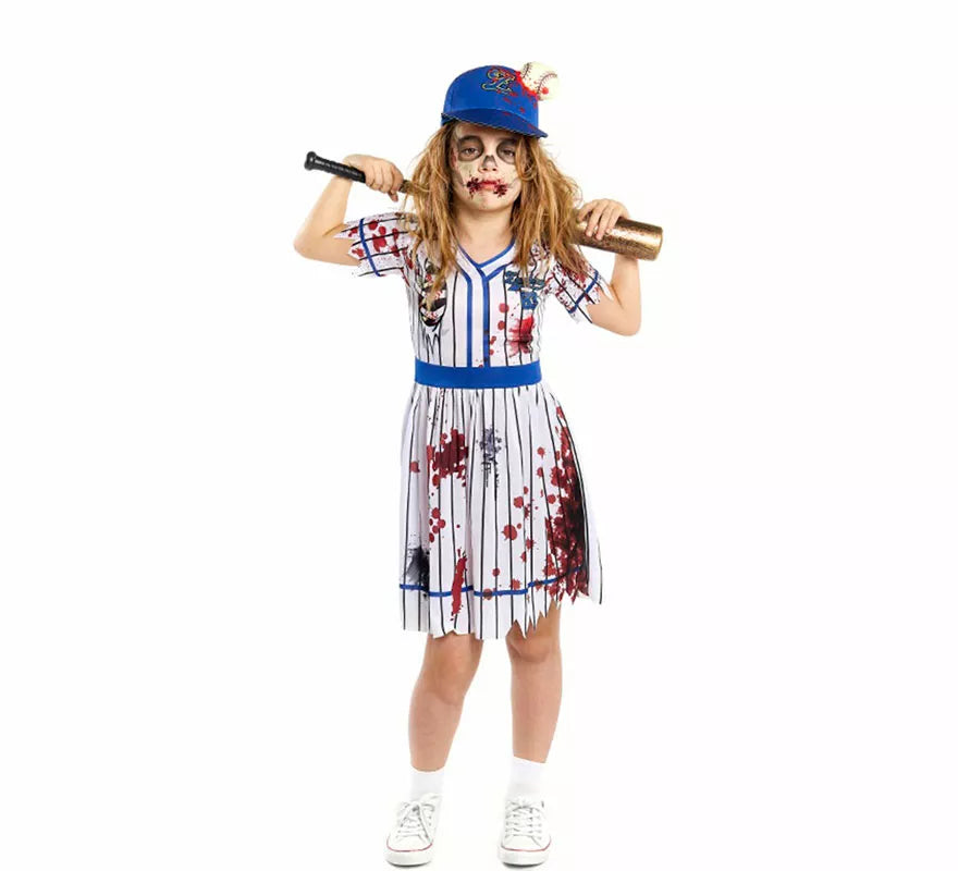 Translation missing: pt-PT.Disfraz de Jugadora de Béisbol Zombie para niña