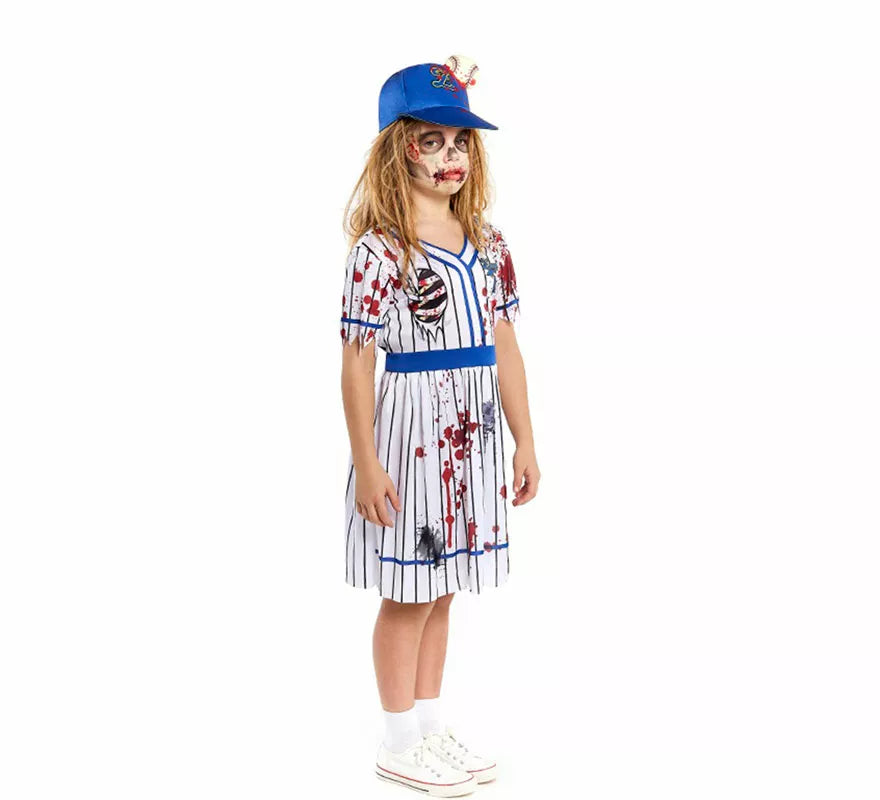 Translation missing: pt-PT.Disfraz de Jugadora de Béisbol Zombie para niña
