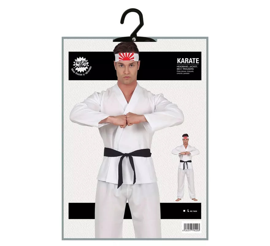 Disfraz de Karateca Blanco para Hombre