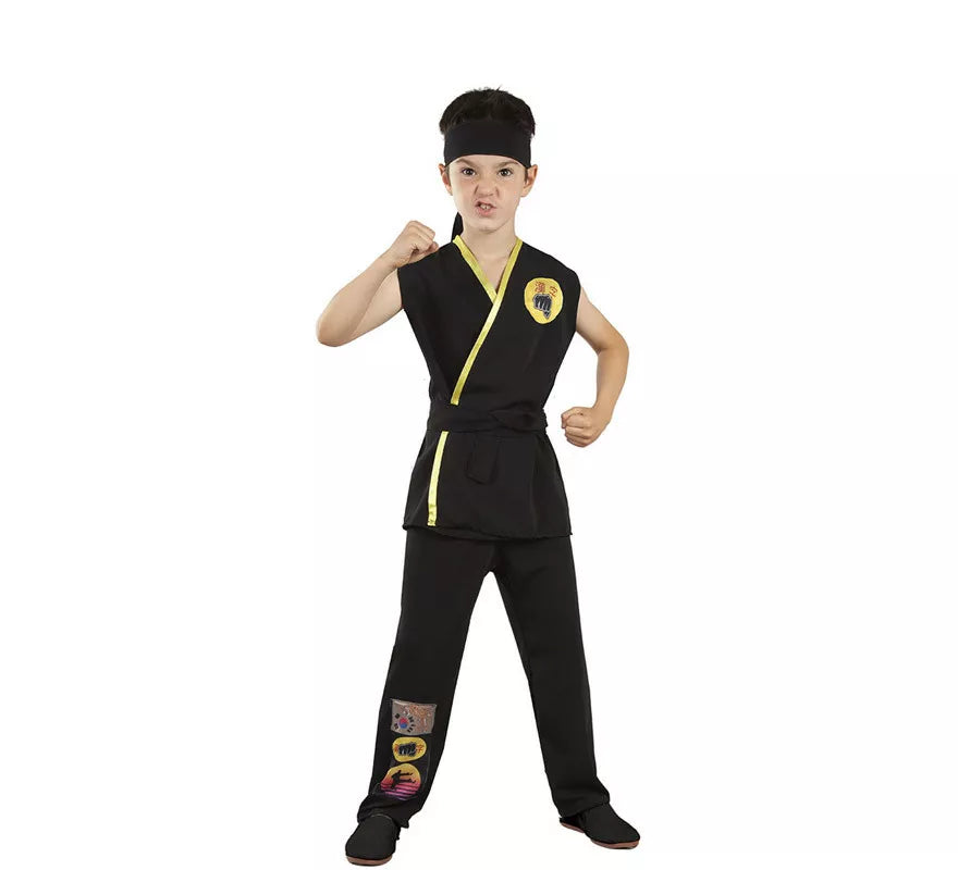 Translation missing: pt-PT.Disfraz de Karateka Negro para niños