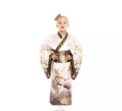 Fato de Kimono Japonês Tradicional Pastel para Menina