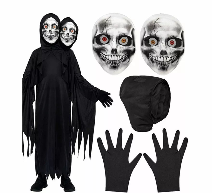 Translation missing: pt-PT.Disfraz de la Muerte con Dos Cabezas para niños